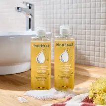 Lot De 2 Huiles Lavantes Relipidantes 400ml - Anti-grattage, anti-irritations - Peaux atopiques - 97% d'ingrédients naturels - Rivadouce