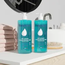 Duo Gel Lavant Dermo Protecteur 1000 Ml - Nettoie, hydrate et protège - Tous types de peaux - 96% d'ingrédients naturels - Rivadouce