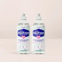 Lot De 2 Nettoyants Biberons - Nettoie et désinfecte - Sans parfum - 2 x 500ml - Actifs 100% d'origine végétale - Milton