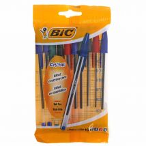 BiC Cristal Original Ball Point Pen Pack of 10 - Multi