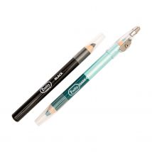 Precision Pretty 3 In 1 Eyepencils With Sharpener - Green/Black