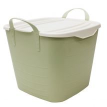 JVL Funktional Large 35 Litre Plastic Storage Container with Lid Green 49 x 44 x H41cm