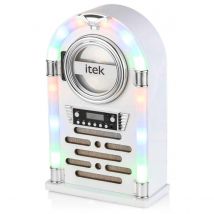Itek Bluetooth Jukebox with CD Player - White