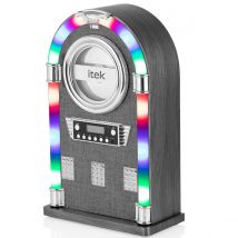 Itek Fabric Bluetooth Jukebox with CD Player - Ash Grey