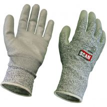 Scan Grey PU Coated Cut 5 Gloves Size 9 Large