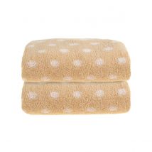 Allure 2 Pack Spots Hand Towels - Stone
