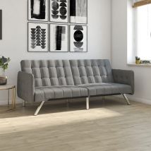 Dorel Emily Convertible 2 Seater Sofa Bed - Grey Linen