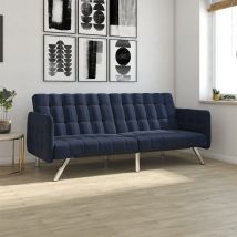 Dorel Emily Convertible 2 Seater Sofa Bed  - Navy Blue Linen