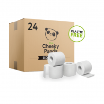 The Cheeky Panda Plastic Free 3 Ply Toilet Tissue - 24 Rolls