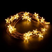 Robert Dyas Battery Operated Copper 200 LED Star Lights - Warm White