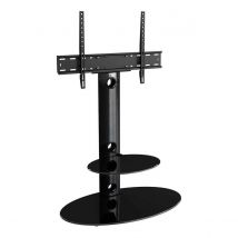 AVF Lugano Black Oval Column TV Stand for 32 to 65 inch