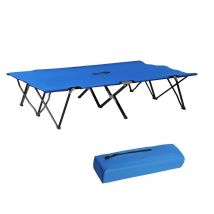 Outsunny Portable Folding Bed - Blue