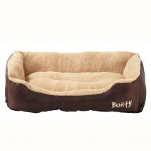 Bunty Deluxe Large Soft Dog Bed - Brown