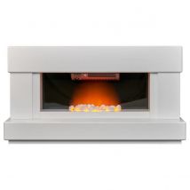 Adam 2kW Verona Fireplace Suite in Pure White 48 Inch