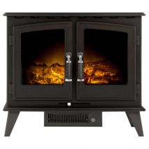 Adam 1.8kW Woodhouse Electric Stove in Black