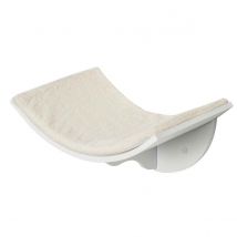 PawHut Wall Mounted Curved Cat Perch Bed and Climber - White