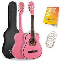 3rd Avenue 1/4 Size Classical Guitar Pack - Pink