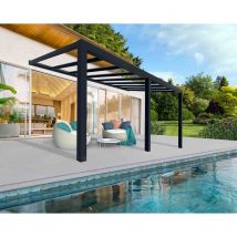 Palram - Canopia Canopia by Palram Stockholm Patio Cover 3.4 X 5.9 Clear - Grey