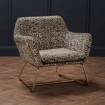 LPD Furniture Charles Armchair Leopard Print