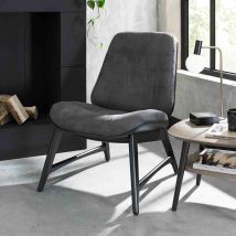Bentley Designs Rhoka Peppercorn Upholstered Casual Chair - Dark Grey Fabric (Single)
