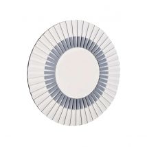 MirrorOutlet All Glass Stylised Round Wall Mirror 80 X 80 Cm