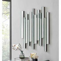 Furniture Box Crystalline Medium&#47;Large Silver Stylish Contemporary Modern Living Room Bedroom Wall Mirror &#40;100Cmx80Cm&#41;