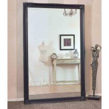 MirrorOutlet Hamilton Black Shabby Chic Design Leaner Mirror 167 x 106cm