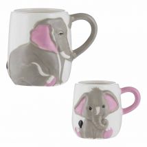 Price & Kensington Elephant Set Of 2 Mugs