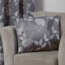 Emma Barclay Pair Butterfly Meadow Cushion Cover Silver