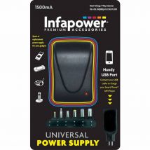 Infapower 1500Ma 7-way Universal Power Supply Ac/Dc Adaptor