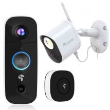 Toucan Wireless Video Doorbell 2021 Edition With Chime &#38; Toucan Security Light Camera