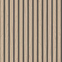Belgravia Decor Wood Slat Light Oak Wallpaper