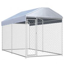 vidaXL Outdoor Dog Kennel With Canopy Top 382X192X225cm
