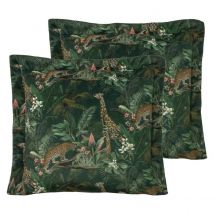 Evans Lichfield Manyara Polyester Filled Cushions Twin Pack Leopard