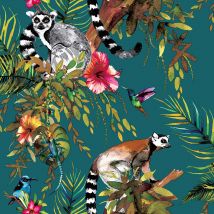 Holden Decor Lemur Teal&#47;Multi Wallpaper