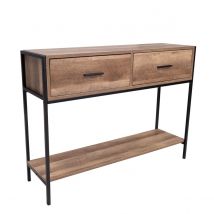 FWStyle 2 Drawer Loft Industrial Console Hall Table