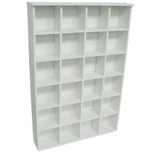 Techstyle Pigeon Hole 480 Cd &#47; 312 Dvd Blu-ray Media Cubby Storage Shelves White