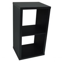 Techstyle Cube 2 Cubby Square Display Shelves &#47; Vinyl Lp Record Storage Black