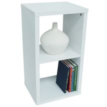 Techstyle Cube 2 Cubby Square Display Shelves &#47; Vinyl Lp Record Storage White