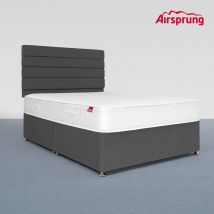 Airsprung King Size Open Coil Memory Mattress With Charcoal Divan