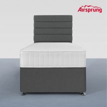Airsprung Single Open Coil Memory Mattress With 2 Drawer Charcoal Divan