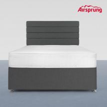Airsprung King Size Open Coil Memory Mattress With 4 Drawer Charcoal Divan