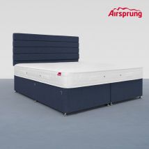Airsprung Super King Size Pocket 1000 Comfort Mattress With 2 Drawer Midnight Blue Divan