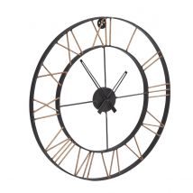 IH Design Large Industrial Style Clock Lincoln Metal