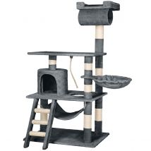 Tectake Cat Tree Scratching Post Stokeley - Grey