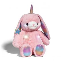 FAO Schwarz Toy Plush LED With Sound Bunnycorn - 15 Inch Pink