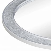 Nielsen Mera Round Silver Crackle Mirror&#44; 74cm