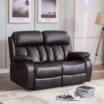 More4Homes Chester 2 Seater Electric High Back Bonded Leather Recliner Sofa &#40;brown&#41;