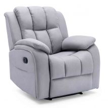 More4Homes Brookline Fabric Latch Recliner Gaming Cinema Lounge Sofa Chair Grey