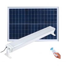 Callow 60W LED Solar Shed or Garage Strip Light with Solar Panel